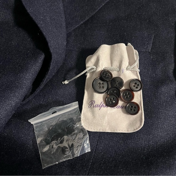 Ralph Lauren Purple Label Mens Navy Wool/Linen/Silk Blend Blazer- Sz 44R (Read) - Picture 13 of 13